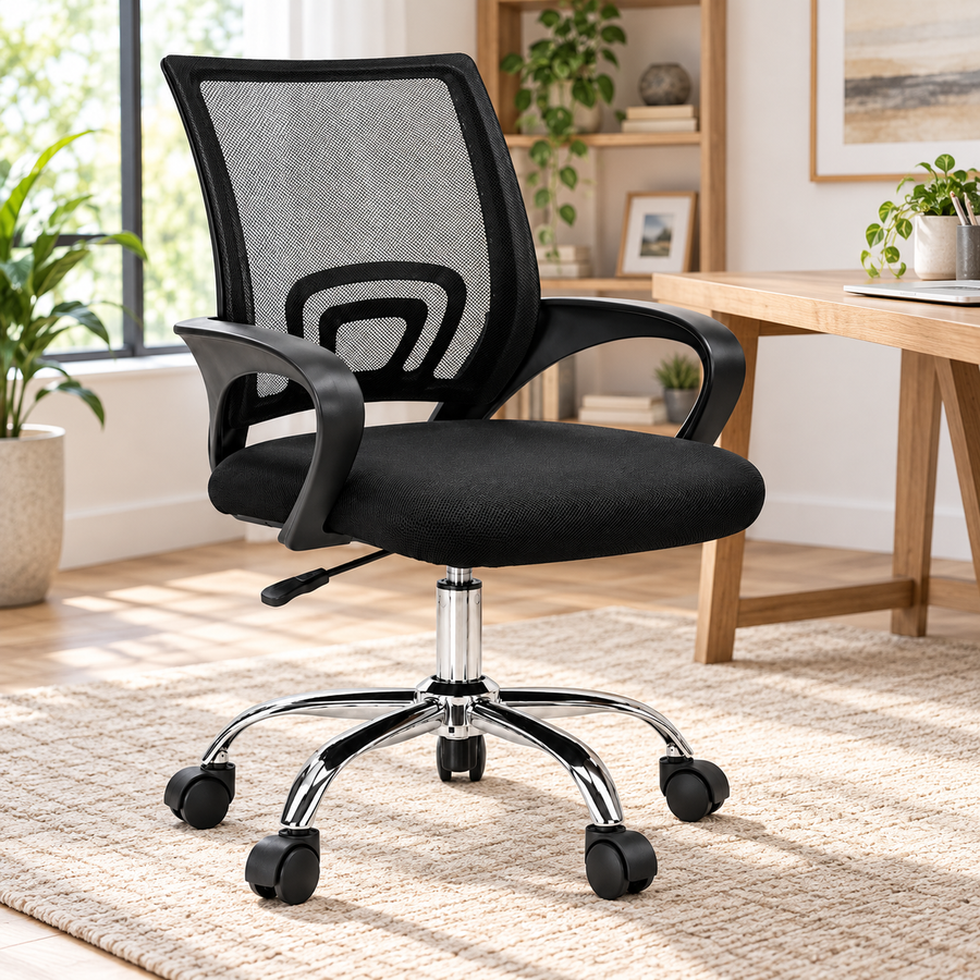 Silla secretarial Mesh cromada