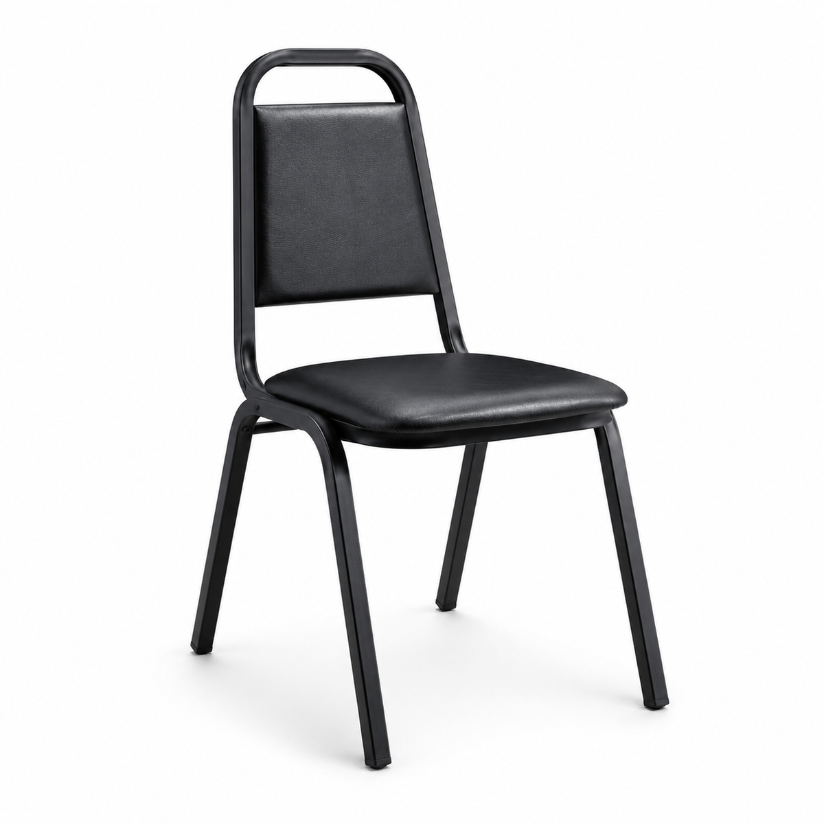 Silla de visita de cuerina sin brazo negra