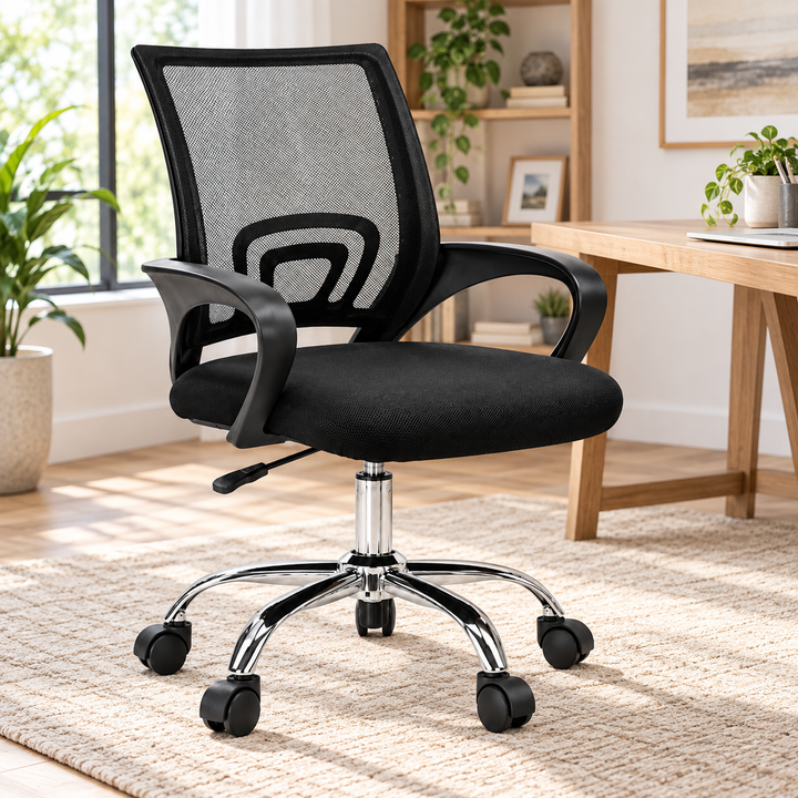 Silla secretarial Mesh cromada
