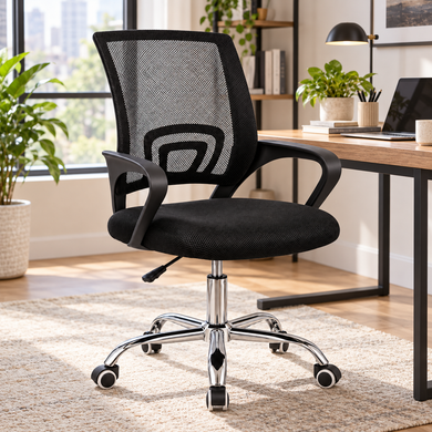 Silla secretarial Mesh cromada