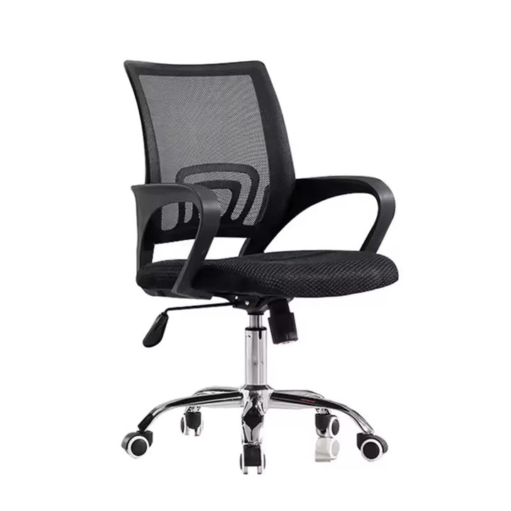 Silla secretarial mesh con base cromada