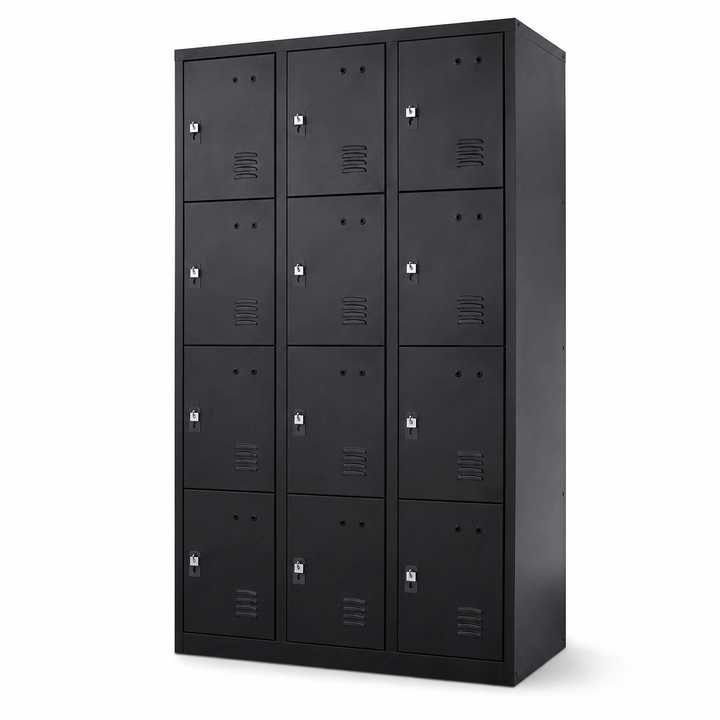 Locker metálico de 12 puertas con aldaba