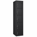 Locker metálico angosto de 5 puertas con llave