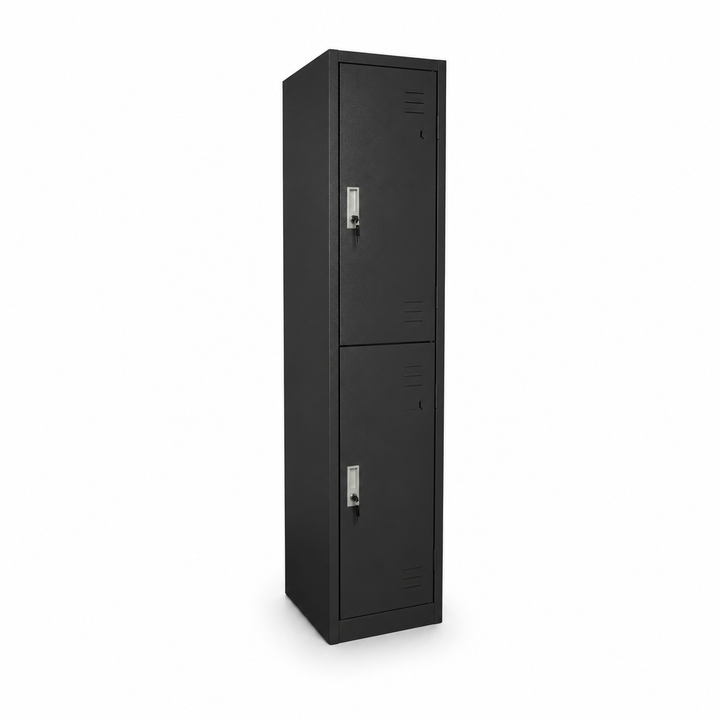 Locker metálico de 2 puertas con llave y tirador