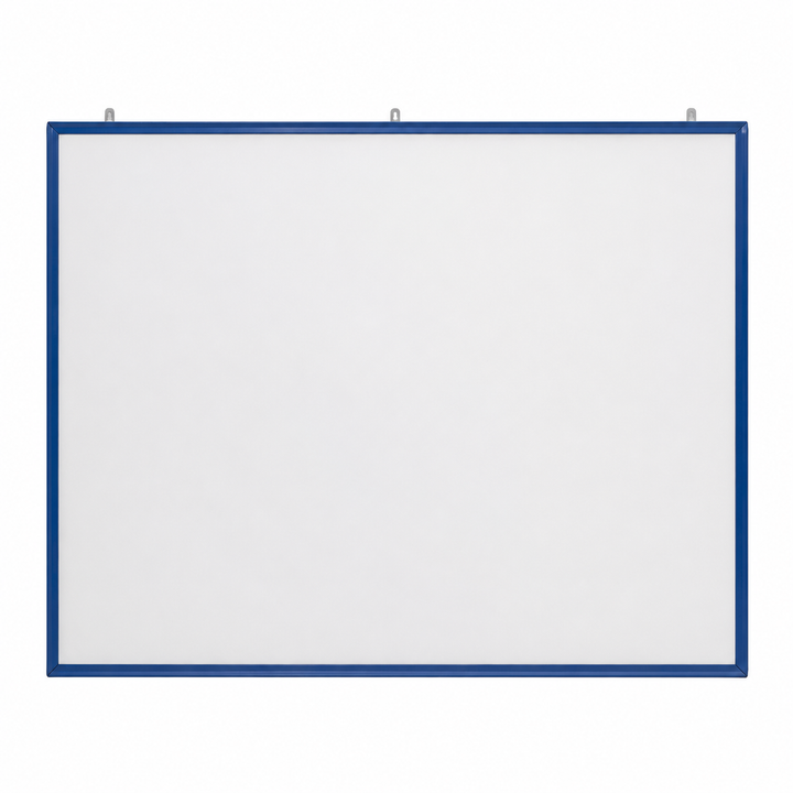 Pizarrón blanco de pared con marco metálico