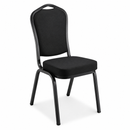 Silla de espera tapizada sin brazos color negro
