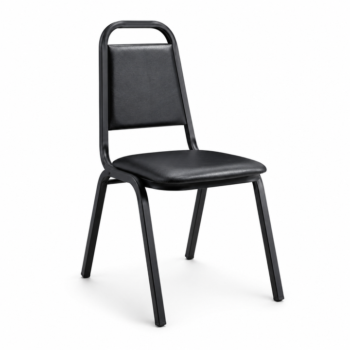 Silla de visita de cuerina sin brazo negra