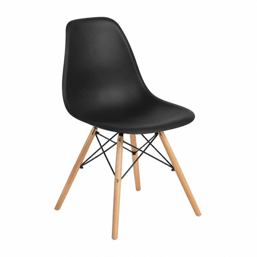 Silla multiusos moderna con patas de madera