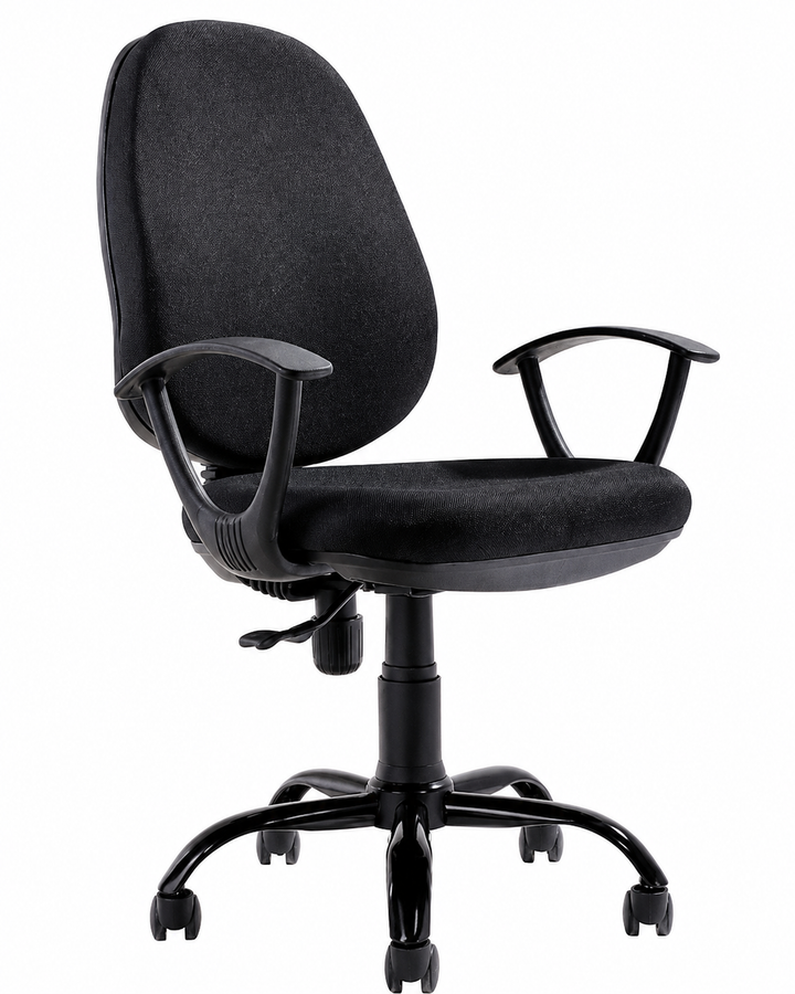 Silla secretarial de tela con brazos