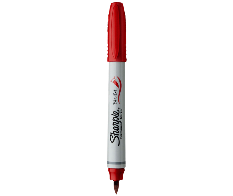 Marcador Permanente Punta Pincel Sharpie Rojo