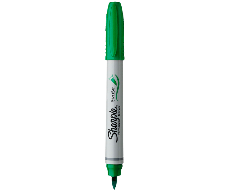 Marcador Permanente Punta Pincel Sharpie Verde