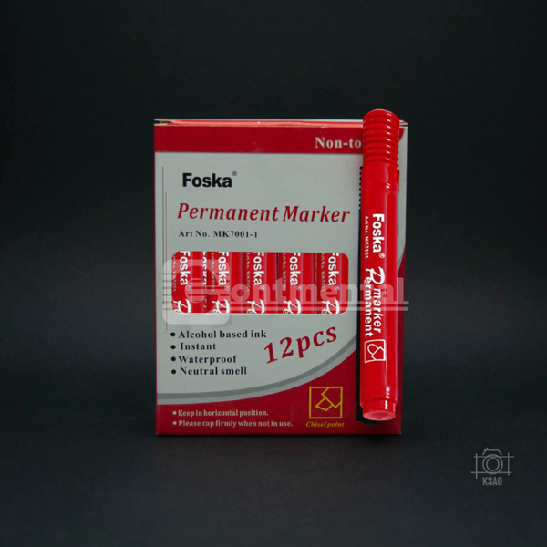 Marcador Permanente Rojo Foska